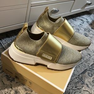 Brand New Cosmo Metallic Knit Michael Kors Slip-on 8W